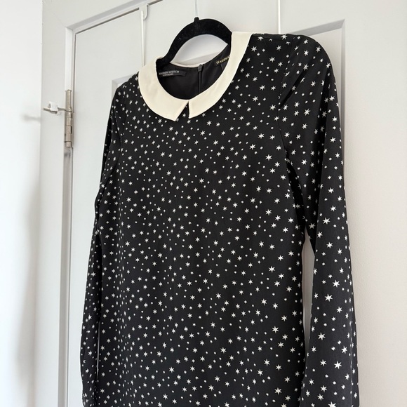 Scotch & Soda black & white star print long sleeve dress - Small (Petite) - Picture 4 of 7